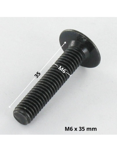 1 x Screw Mushroom M6X35 Hexagon Socket 4 Black...