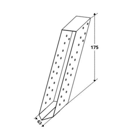 1 x Timber beam connector Sendzimir 63X175