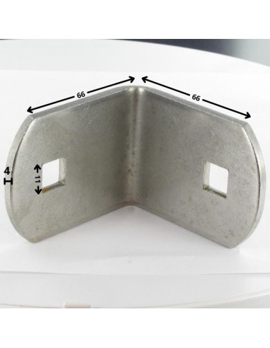 1 x Bracket 66X66X50 Thickness 4 Hole Square...