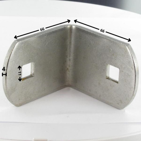 1 x Brackets 66X66X50 Thickness 4 Hole Square 11X11 Stainless Steel A2