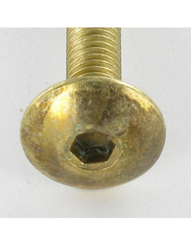 1 x Screw Mushroom M6X65 Hexagon Socket 4 Brass...