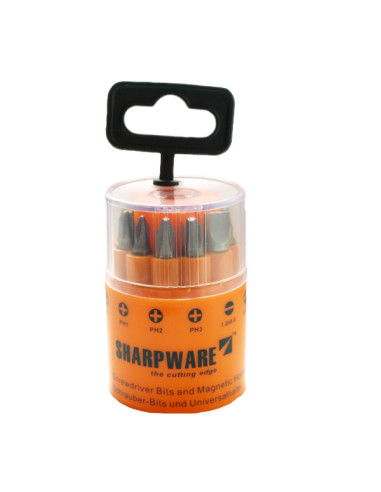 1 x Set of 9 Bit 1/4 Slotted Phillips Pozi