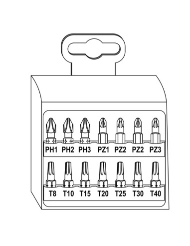 1 x Set of 14 Bit Phillips Pozi TX + 1 Gate Bit