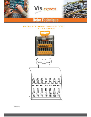 1 x Set of 14 Bit Phillips Pozi TX + 1 Gate Bit