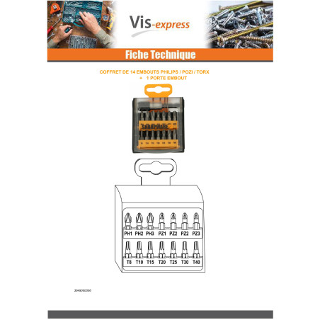 1 x Set of 14 Bit Phillips Pozi TX + 1 Gate Bit