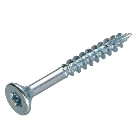 1 x Chipboard Screw Tekor Countersunk Head With Serration 3.5X35 Thread Length: 21 T15 Zinc Plated cut Type 17