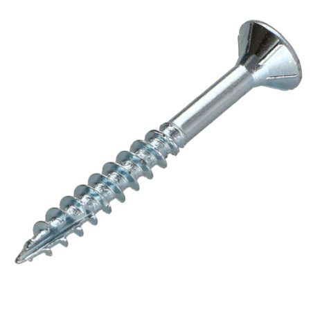 1 x Chipboard Screw Tekor Countersunk Head With Serration 3.5X35 Thread Length: 21 T15 Zinc Plated cut Type 17