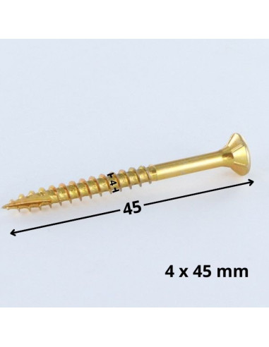 1 x Chipboard Screw Tekor Countersunk Head With...