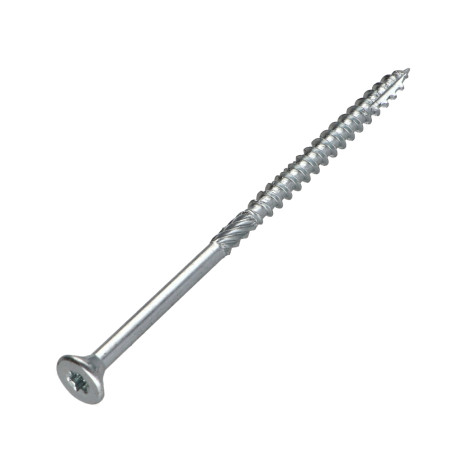 1 x Chipboard Screw Tekor Countersunk Head With Serration 5X100 Thread Length: 60 T25 Zinc Plated cut Type 17