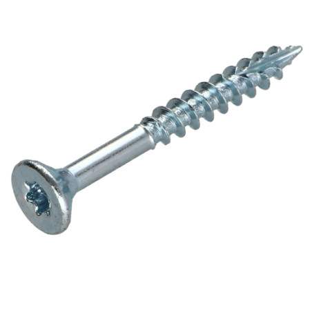 1 x Chipboard Screw Tekor Countersunk Head With Serration 4X35 Thread Length: 21 T20 Zinc Plated cut Type 17