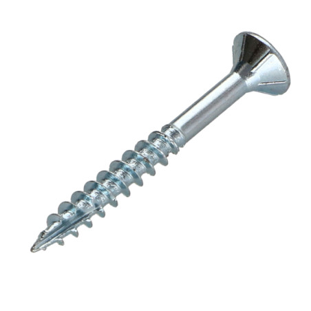 1 x Chipboard Screw Tekor Countersunk Head With Serration 4X35 Thread Length: 21 T20 Zinc Plated cut Type 17