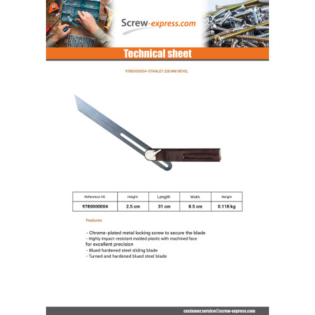 1 x FALSE Bracket STANLEY 228 MM