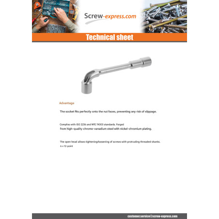 1 x Key to unclogged pipe STANLEY 6X12 pans 22 MM