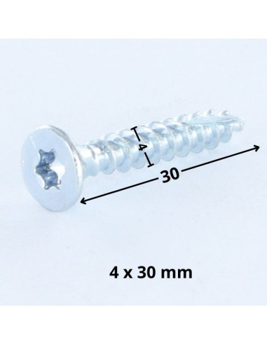 1 x Chipboard Screw Tekor Countersunk Head With...