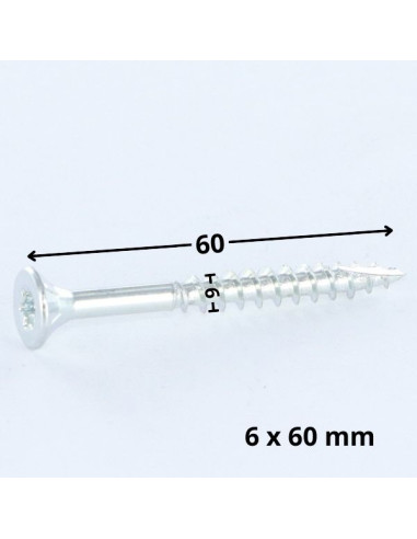 1 x Chipboard Screw Tekor Countersunk Head With...