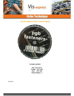 Set of 6 Bit Slotted Phillips Pozi 2