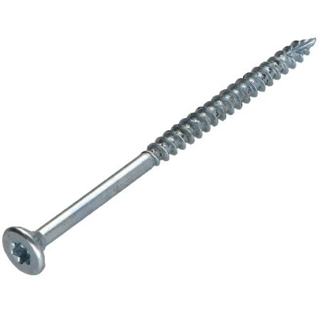 1 x Chipboard Screw Tekor Countersunk Head With Serration 6X70 Thread Length: 42 T30 Zinc Plated cut Type 17