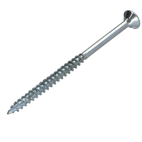 1 x Chipboard Screw Tekor Countersunk Head With Serration 4.5X70 Thread Length: 42 T25 Zinc Plated cut Type 17