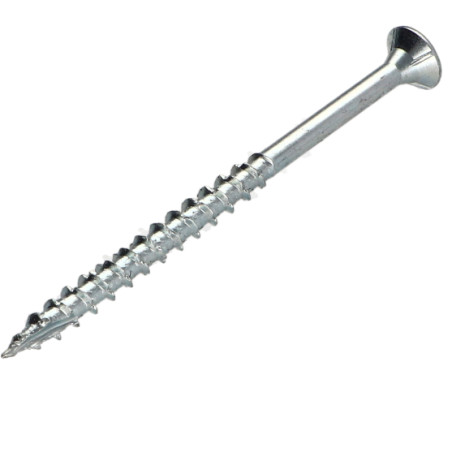 1 x Chipboard Screw Tekor Countersunk Head With Serration 4.5X70 T20 Zinc Plated cut Type 17 Drilling Point