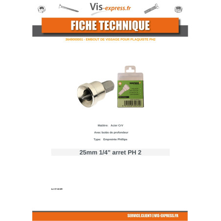 1 x Box of 2 Bit SCREWING DRYWALL INSTALLER Phillips 2 LG25