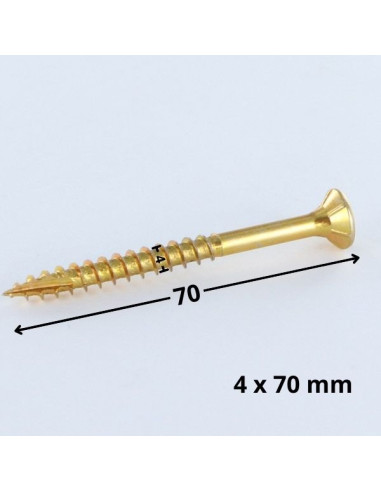 1 x Chipboard Screw Tekor Countersunk Head With...