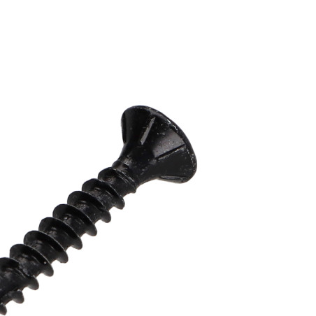 1 x Chipboard Screw Tekor Countersunk Head With Serration 4.5X30 T25 Black Zinc Plated cut Type 17 Drilling Point