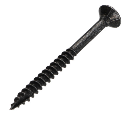 1 x Chipboard Screw Tekor Countersunk Head With Serration 6X70 Thread Length: 42 T30 Black Zinc Plated cut Type 17