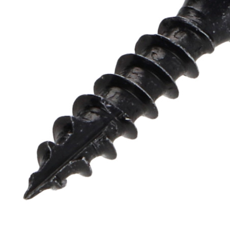 1 x Chipboard Screw Tekor Countersunk Head With Serration 4X20 T20 Black Zinc Plated