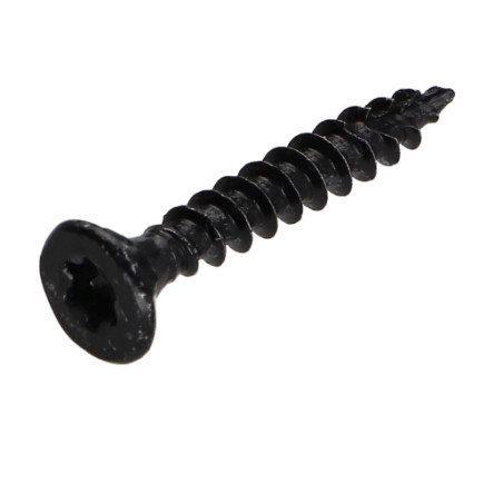 1 x Chipboard Screw Tekor Countersunk Head With Serration 4X35 T20 Black Zinc Plated