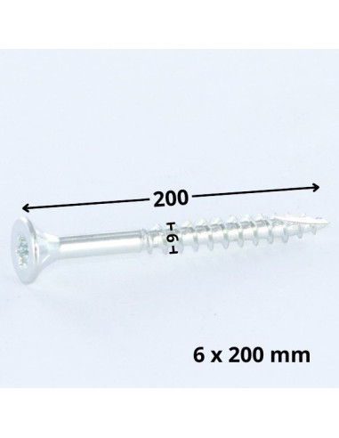 1 x Chipboard Screw Tekor Countersunk Head With...