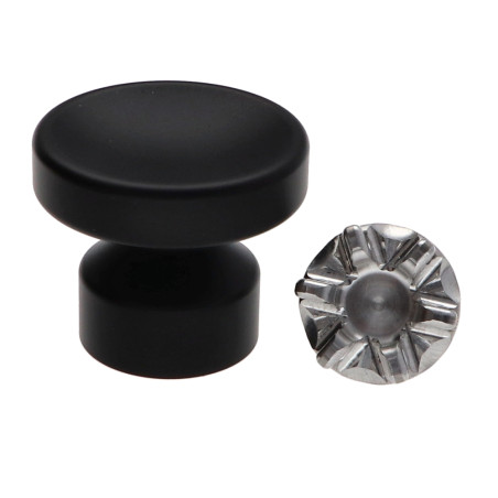 1 x Coat hook decorative Aluminium Black with fixing for plasterboard L'ATTACHANTE