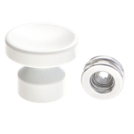 1 x Coat hook decorative Aluminium White with fixing multi-material L'ATTACHANTE