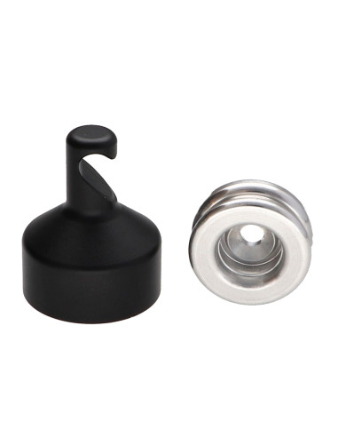 1 x Hook decorative Aluminium Black with fixing...