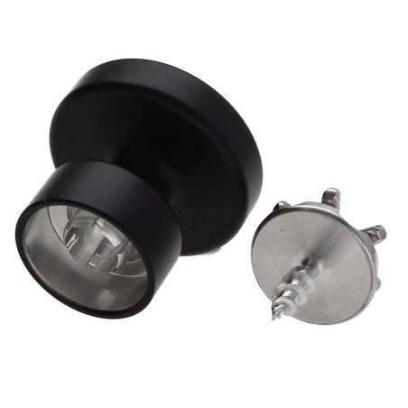 1 x Coat hook decorative Aluminium Black with fixing for plasterboard L'ATTACHANTE