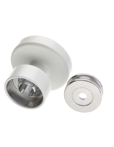 1 x Coat hook decorative Aluminium White with...