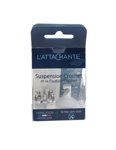 1 x Hook decorative Aluminium White with fixing...