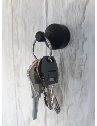 1 x Hook decorative Aluminium Black with fixing...