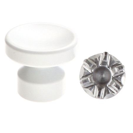 1 x Coat hook decorative Aluminium White with fixing for plasterboard L'ATTACHANTE