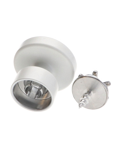 1 x Coat hook decorative Aluminium White with...