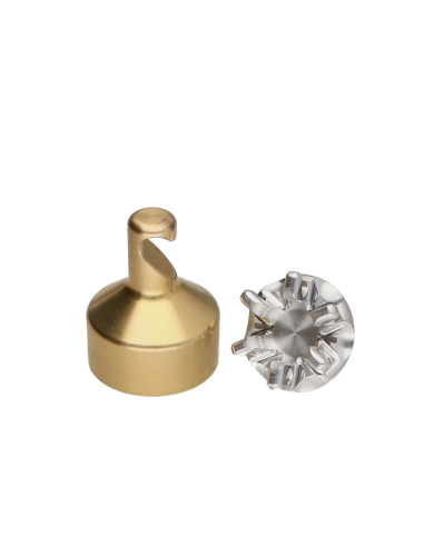 1 x Hook decorative Brass with fixing for...