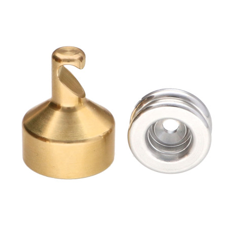 1 x Hook decorative Brass with fixing multi-material L'ATTACHANTE