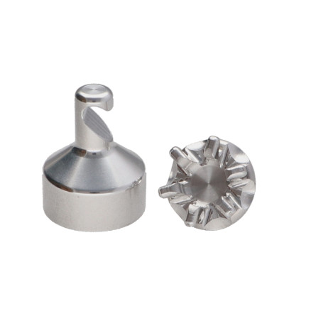 1 x Hook decorative Aluminium with fixing for plasterboard L'ATTACHANTE