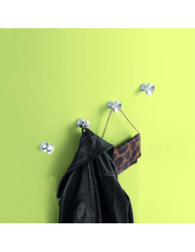 1 x Coat hook decorative Aluminium Black with...