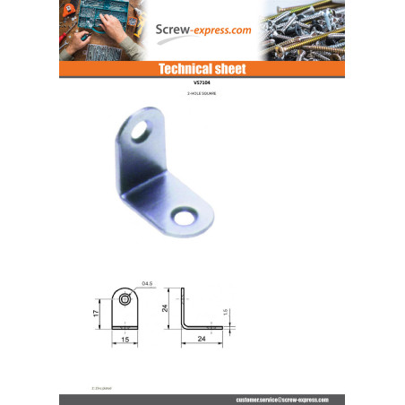 1 x Mounting bracket 31X20X21 Zinc Plated