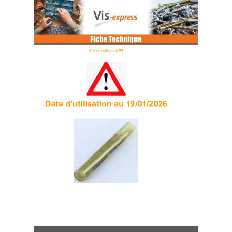 1 x Chemical Anchor Capsule M8