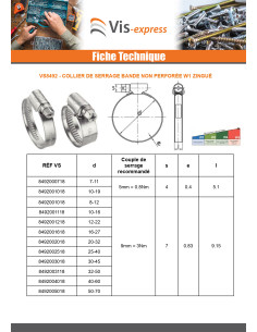 Hose clamp non-perforated band of 9MM Diameter 10 to 16... 2