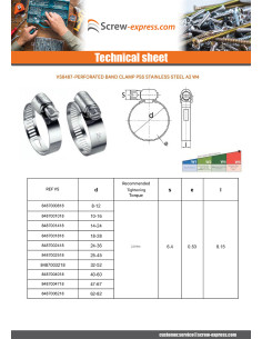Hose clamp perforated band LBAN 8 Diameter 10 to 16... 2