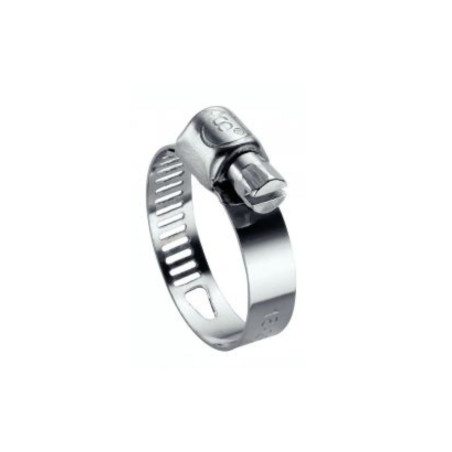 1 x Hose clamp perforated band 8 Diameter 32 to 52 Stainless Steel W4