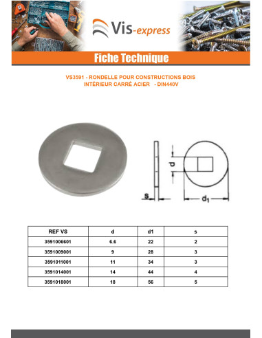 1 x Washer Especially For Wood Constructions...