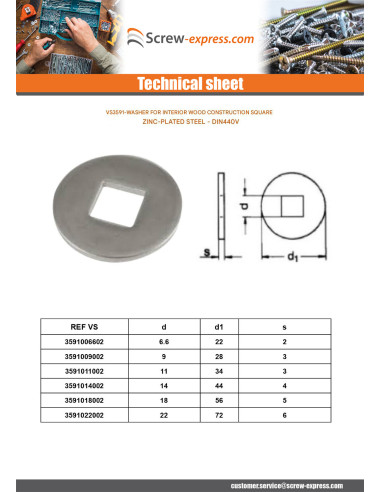1 x Washer Especially For Wood Constructions...